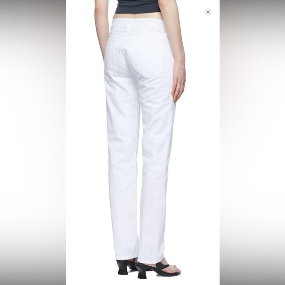 rag & bone Women's Crisp White Straight Leg Jeans - Picture 2 of 6